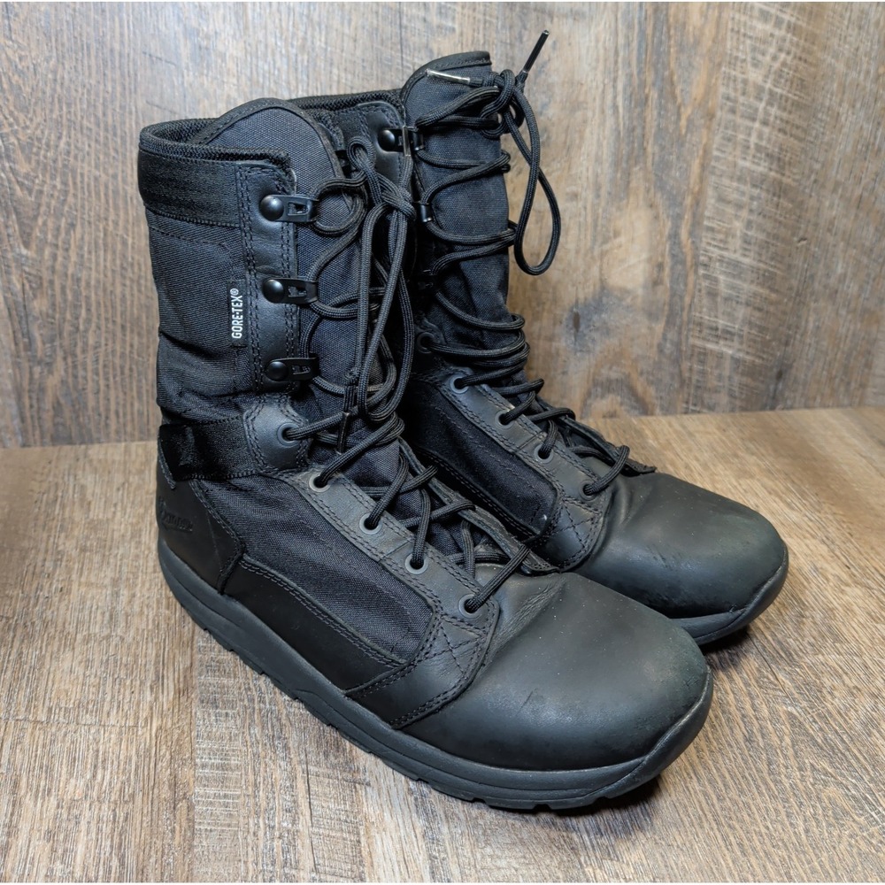 Danner Mens Size 8.5 D Tachyon 8" Polishable Black GTX Waterproof Tactical Boot